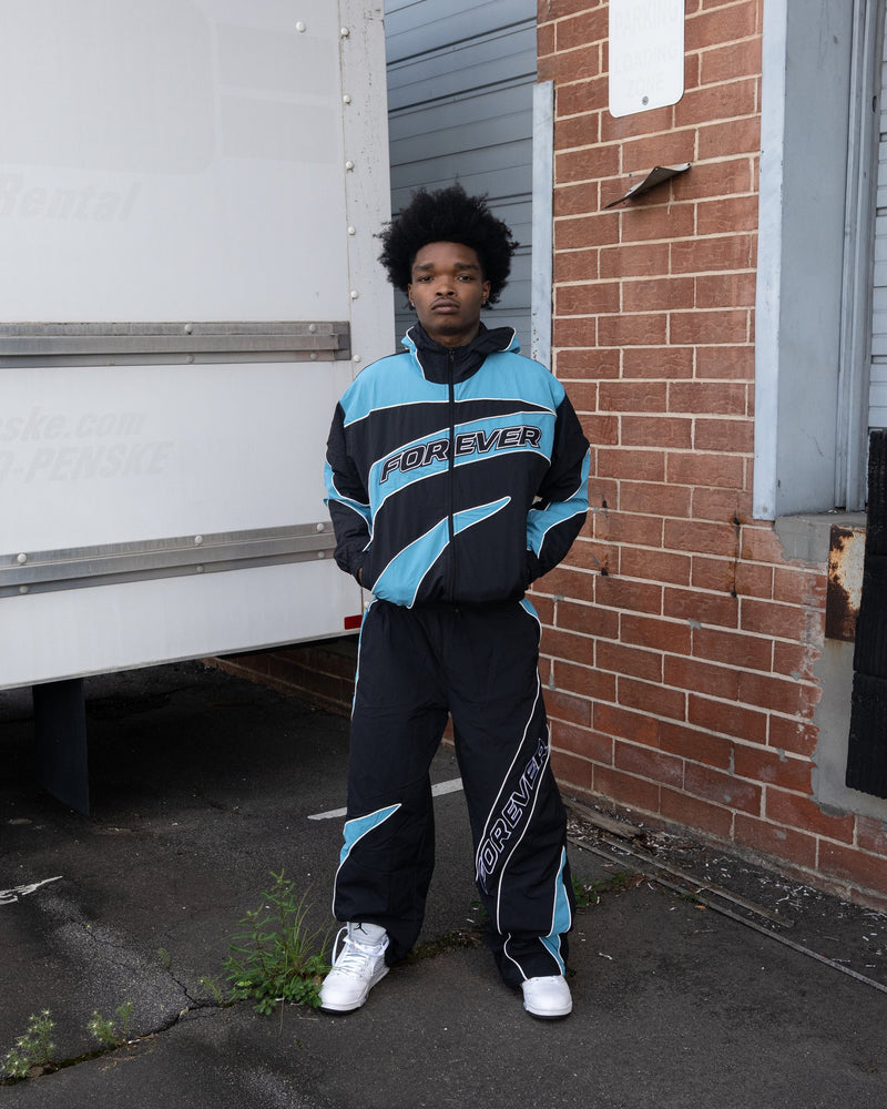 Forever Windbreaker Set Blue & Black