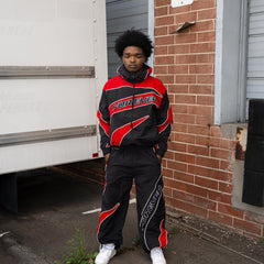 Forever Windbreaker Set Red & Black view 1