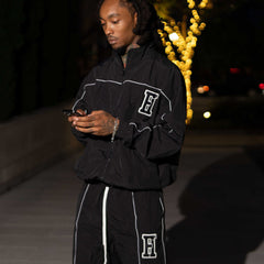 Essential Windbreaker Tracksuit Black view 5