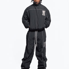 Essential Windbreaker Tracksuit Black view 1