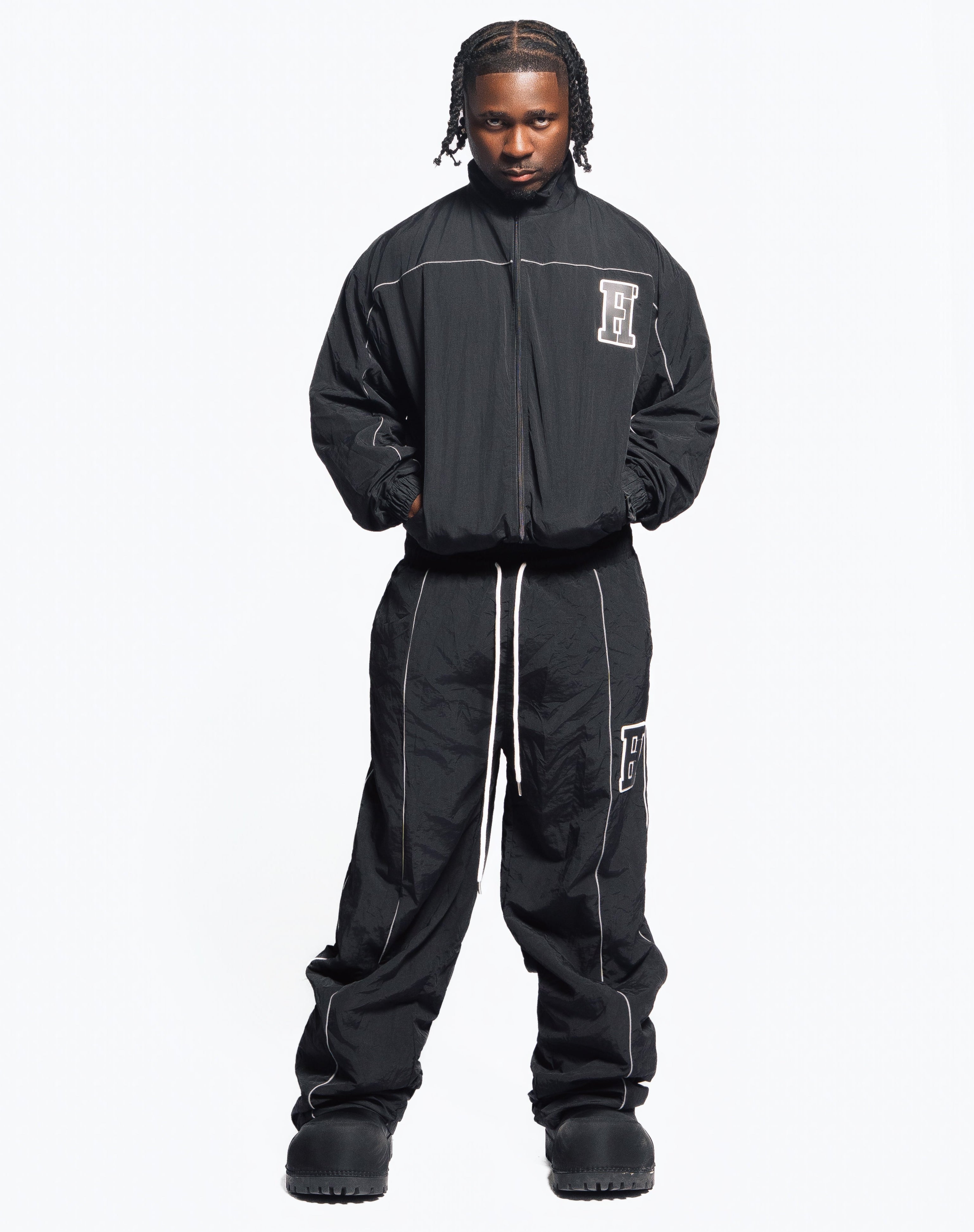 Essential Windbreaker Tracksuit Black – Forever Hungry