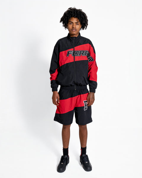 Forever Windbreaker Short Set Red