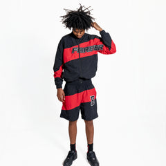 Forever Windbreaker Short Set Red view 2