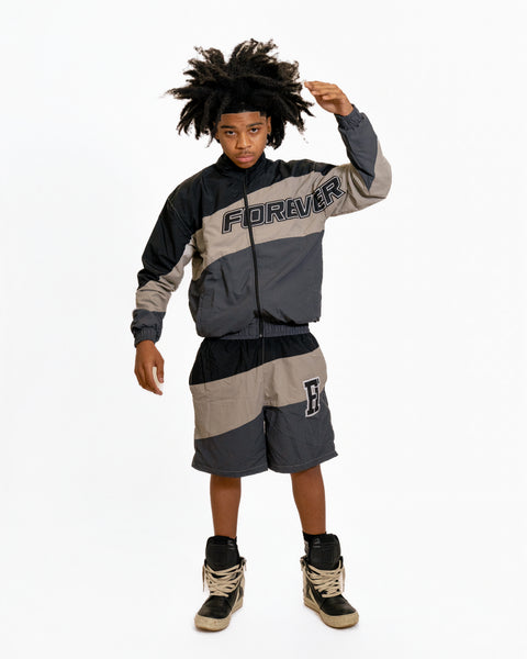 Forever Windbreaker Black & Grey
