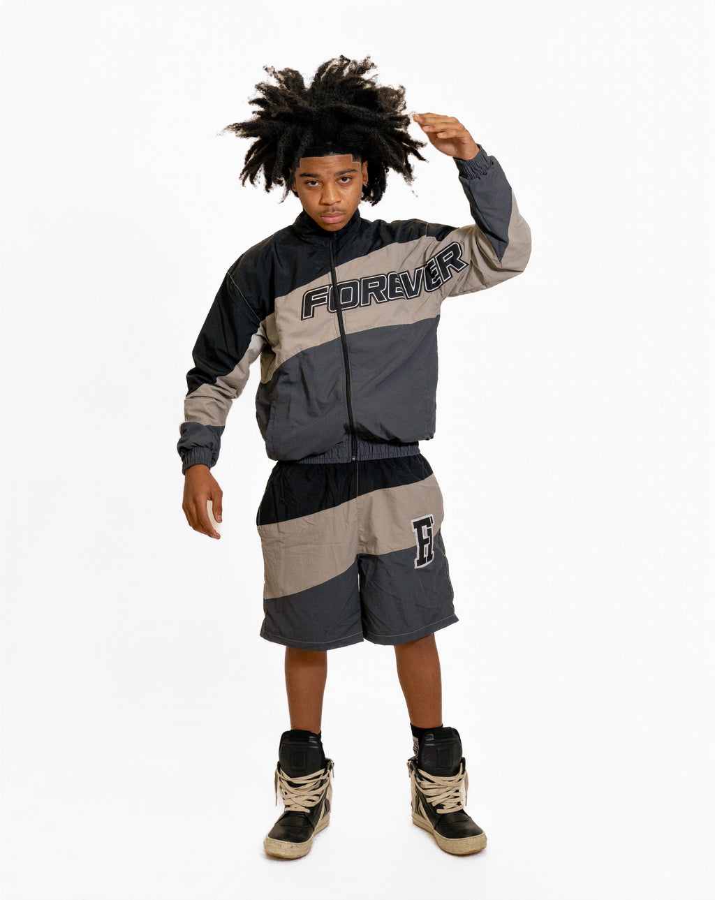 Forever Windbreaker Black & Grey