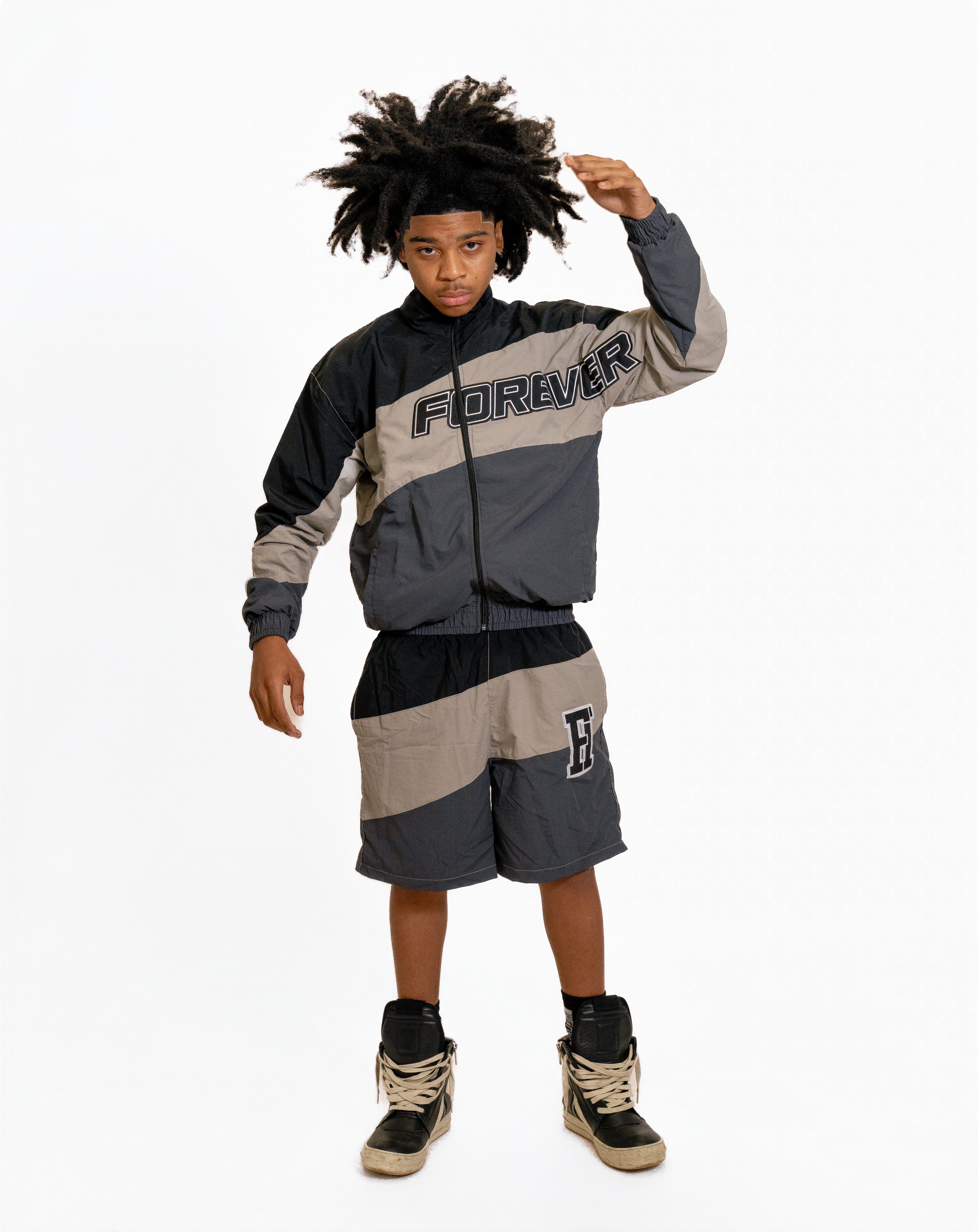 Forever Windbreaker Black & Grey