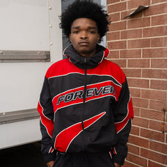 Forever Windbreaker Set Red & Black view 5