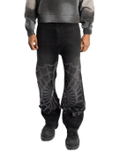 Spiderweb Denim Baggy Black