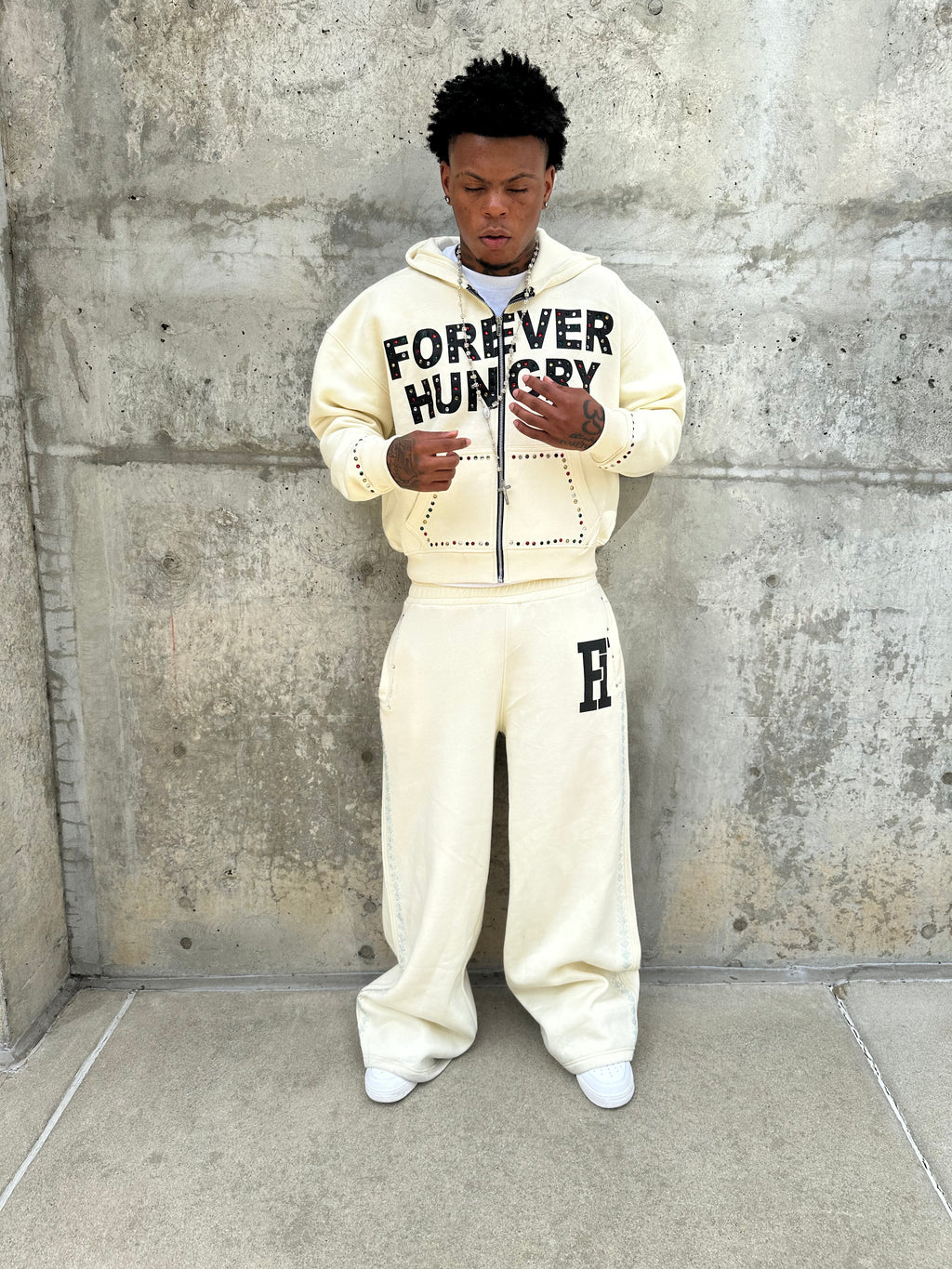 Gemstone Tracksuit Crème