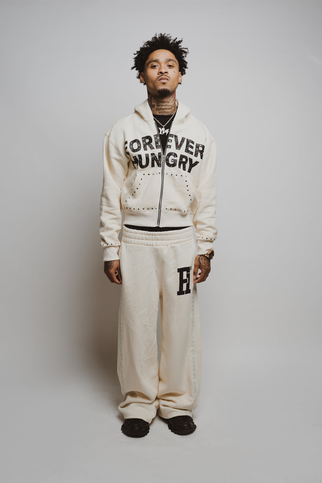 Gemstone Tracksuit Crème & Grey Bundle