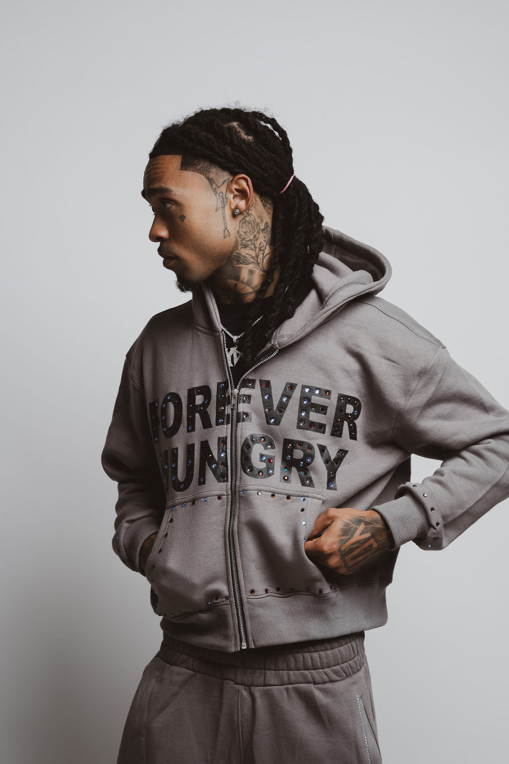 Gemstone Tracksuit Crème & Grey Bundle