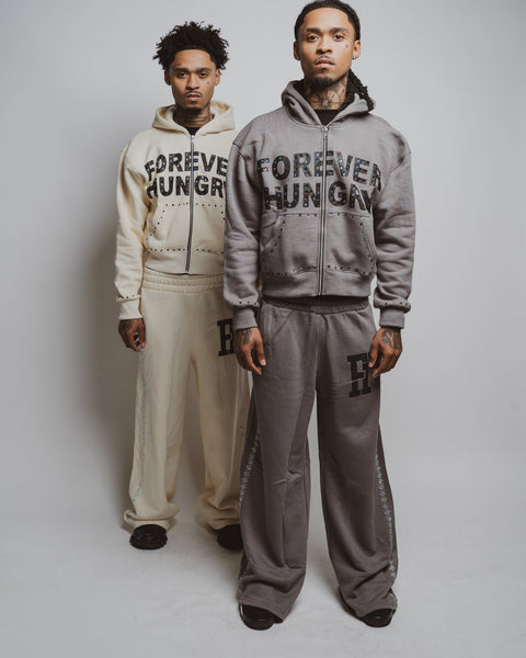Gemstone Tracksuit Crème & Grey Bundle