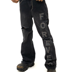 Forever Flared Jeans Dark Black view 1